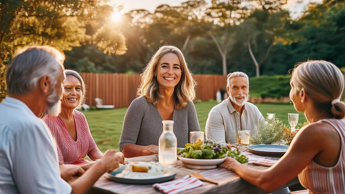 Diverse people gathered around a table